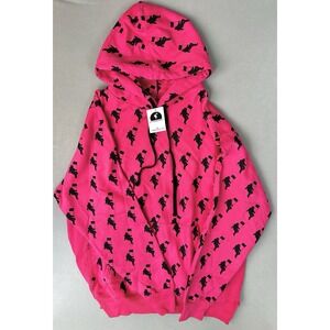 MTV Entertainment Men's XL Bright Pink‎ Astronaut Hoodie NEW With Tags
